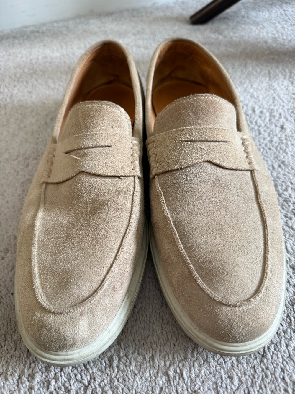 Suitsupply Beige Suede Penny Loafers